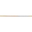 1.5mm 14k Tri-Color Gold D C Solid Rope Chain Anklet or Bracelet Online Sale