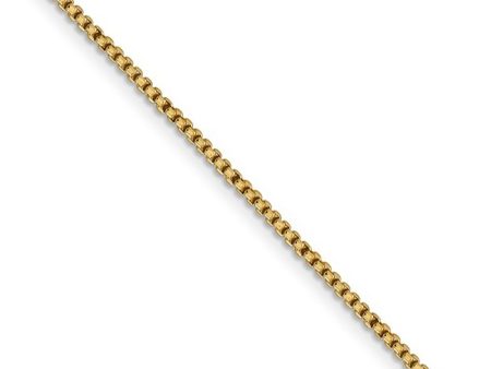 1.5mm 14k Yellow Gold Hollow Round Box Chain Necklace Hot on Sale