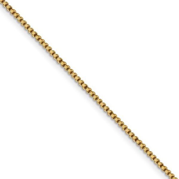 1.5mm 14k Yellow Gold Hollow Round Box Chain Necklace Hot on Sale