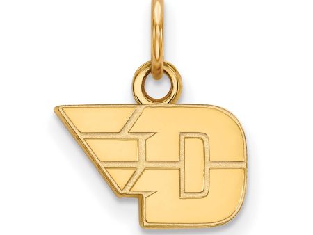 14k Gold Plated Silver U. of Dayton XS (Tiny) Charm or Pendant Online Sale