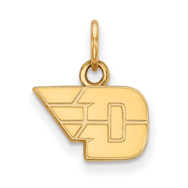 14k Gold Plated Silver U. of Dayton XS (Tiny) Charm or Pendant Online Sale