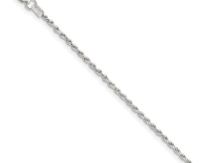 Sterling Silver 1.75mm Diamond-cut Solid Rope Chain Anklet Supply