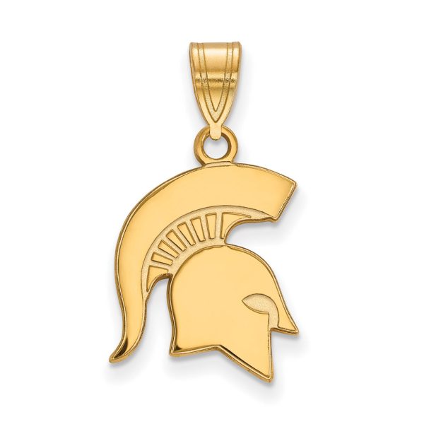 14k Gold Plated Silver Michigan State Medium Logo Pendant Cheap