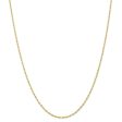 1.5mm 10K Yellow Gold Solid Cable Rope Chain Necklace For Sale