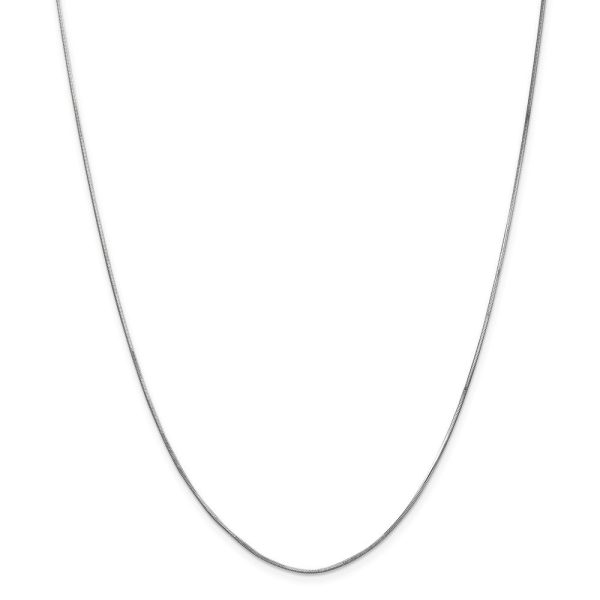 1mm, 14k White Gold, Octagonal Snake Chain Necklace Hot on Sale