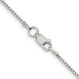 1.25mm Sterling Silver, Box Chain Necklace For Sale