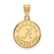 14k Yellow Gold U. of Alabama Medium Disc Pendant Discount