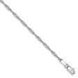 1.7mm, 14k White Gold, Singapore Chain Anklet or Bracelet Online