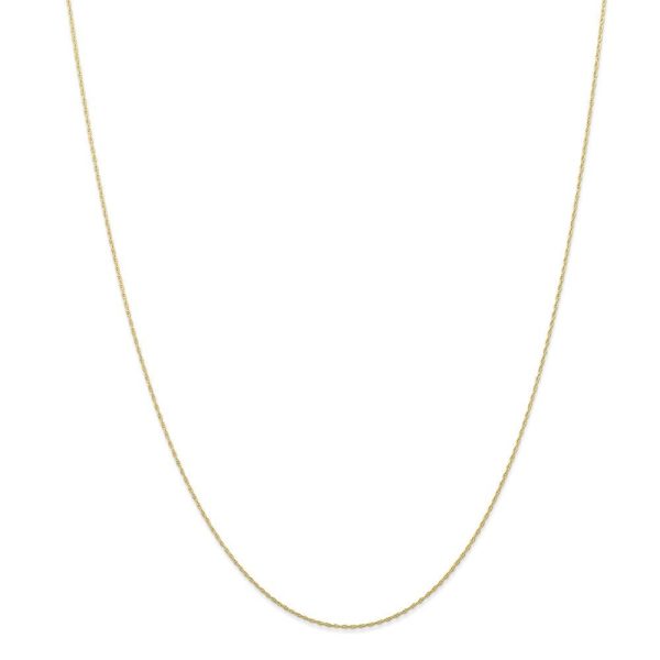 0.5mm, 10k Yellow Gold, Cable Rope Chain Necklace For Cheap