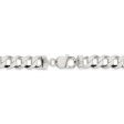 Men s 9.75mm Sterling Silver Solid Flat Curb Chain Necklace Sale