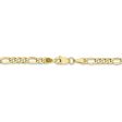 10k Yellow Gold 3.5mm Hollow Figaro Chain Necklace Online now