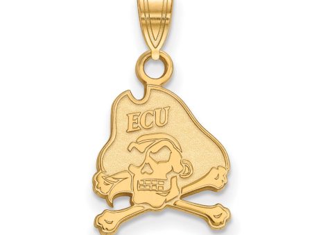 10k Yellow Gold East Carolina U Small Mascot Pendant Online now