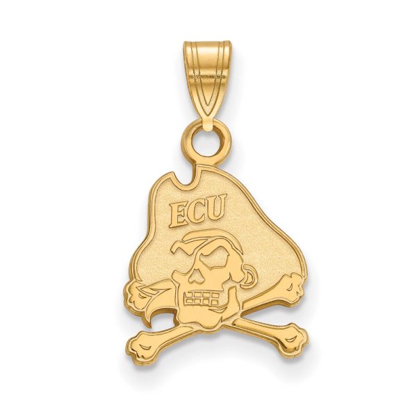 10k Yellow Gold East Carolina U Small Mascot Pendant Online now