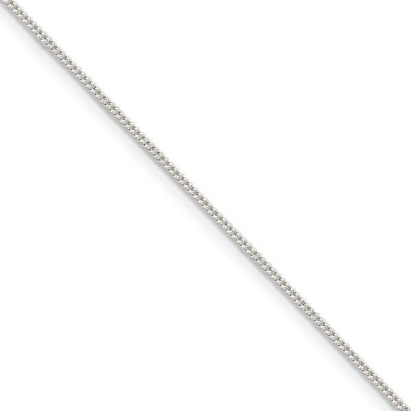 1mm, Sterling Silver Solid Curb Chain Necklace Discount