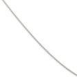 1.5mm Rhodium Plated Sterling Silver Solid Cable Chain Necklace For Cheap