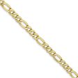 10k Yellow Gold 3.5mm Hollow Figaro Chain Necklace Online now