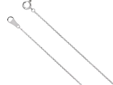 Platinum 1mm Solid Rolo Chain Necklace For Discount