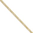 2.25mm, 14k Yellow Gold, Flat Figaro Chain Necklace Cheap