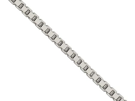 2.5mm Sterling Silver, Solid Box Chain Necklace Cheap