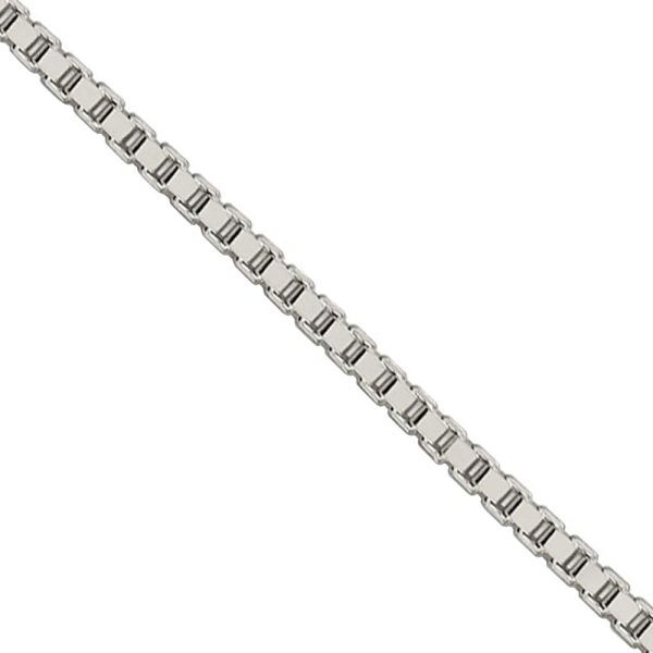 2.5mm Sterling Silver, Solid Box Chain Necklace Cheap