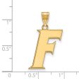 10k Yellow Gold U of Florida Large Initial F Pendant For Sale