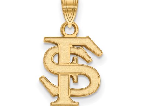 10k Yellow Gold Florida State Small  FS  Pendant For Discount