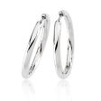 2.6mm Endless Round Hinged Hoop Earrings in 14k White Gold, 24mm Hot on Sale