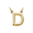 14K Yellow Gold, Kendall Collection, Block Initial D Necklace, 16 Inch Online Hot Sale