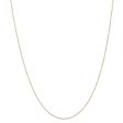 0.5mm, 14k Yellow Gold, Curb Chain Necklace on Sale