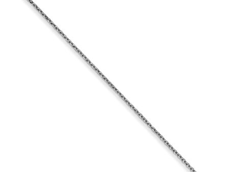 0.6mm, 10k White Gold, Diamond Cut Cable Chain Necklace Cheap