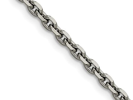 Men s 4.3mm Stainless Steel Polished Cable Chain Necklace Online Hot Sale