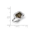 1 4 Ctw Champagne Diamond 14mm Heart Sterling Silver Ring Online Sale