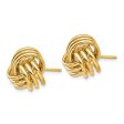 12mm Polished 3D Love Knot Earrings in 14k Yellow Gold Discount