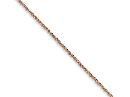 1.1mm, 14k Rose Gold, Diamond Cut Solid Ropa Chain Necklace For Cheap