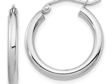 2.5mm, Sterling Silver, Classic Round Hoop Earrings - 20mm (3 4 Inch) Online