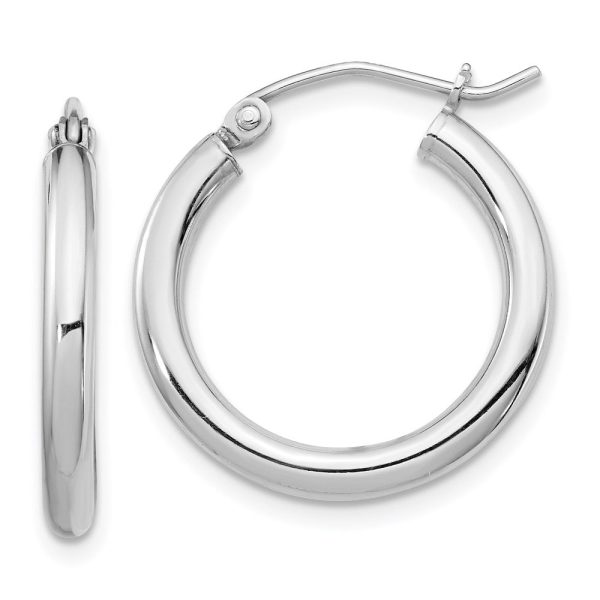 2.5mm, Sterling Silver, Classic Round Hoop Earrings - 20mm (3 4 Inch) Online