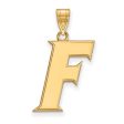 10k Yellow Gold U of Florida Large Initial F Pendant For Sale