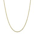 2.5mm, 10k Yellow Gold Lightweight D C Rope Chain Necklace For Sale