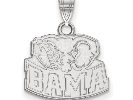 10k White Gold U. of Alabama Small  BAMA  Logo Pendant Sale