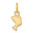 14k Yellow Gold Egyptian Nefertiti Charm Cheap