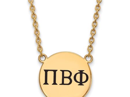 14K Plated Silver Pi Beta Phi Large Enamel Greek Letters Necklace Online