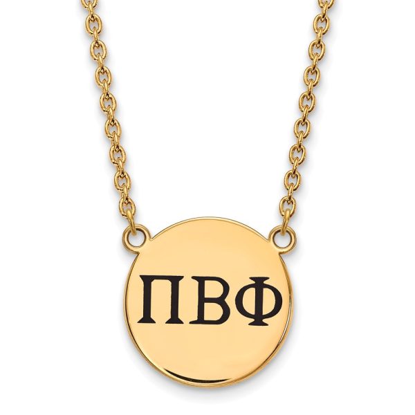 14K Plated Silver Pi Beta Phi Large Enamel Greek Letters Necklace Online