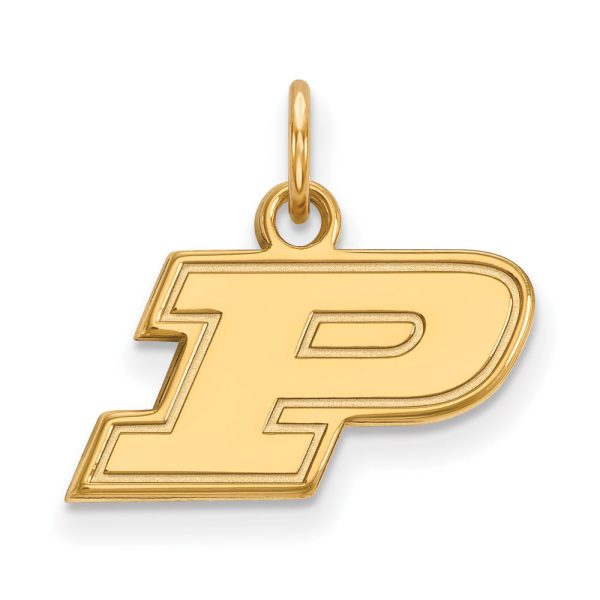 14k Yellow Gold Purdue XS Initial P Charm or Pendant Online Sale