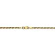 2.5mm, 10k Yellow Gold Lightweight D C Rope Chain Necklace For Sale