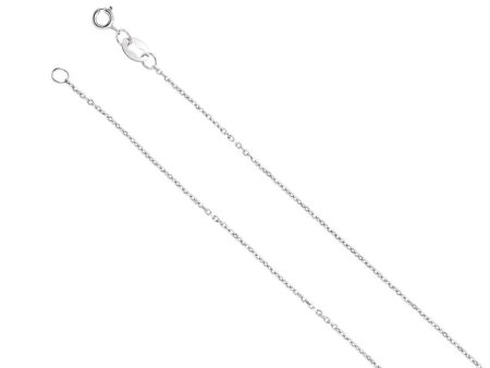 Platinum 1mm Diamond Cut Solid Cable Chain Necklace Discount