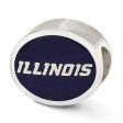 Sterling Silver & Enamel University of Illinois Collegiate Bead Charm Online Hot Sale