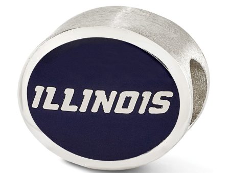 Sterling Silver & Enamel University of Illinois Collegiate Bead Charm Online Hot Sale