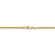 1.8mm, 14k Yellow Gold Diamond Cut Solid Spiga Chain Necklace Hot on Sale