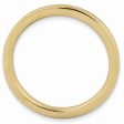 2.25mm Stackable 14K Yellow Gold Plated Silver Semi Rounded Band For Sale