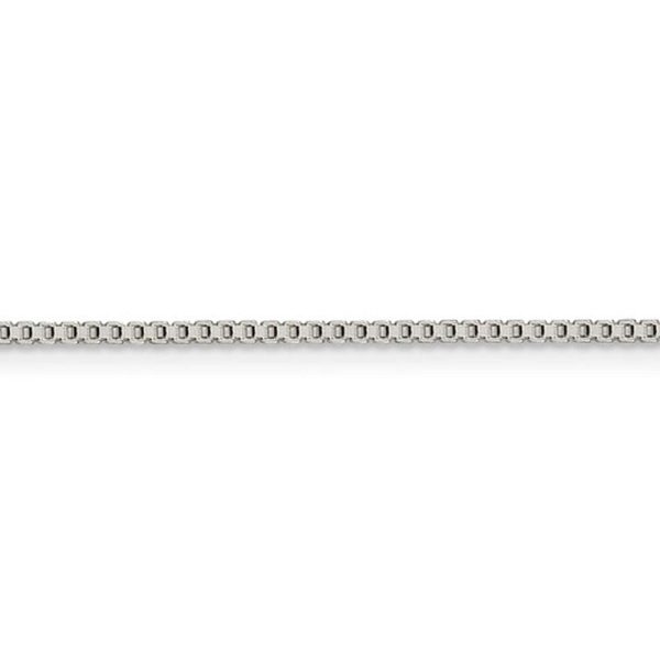 1.25mm Sterling Silver, Box Chain Necklace For Sale